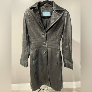 USED! Nine West Leather Coat Size Small